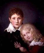 unknow artist Portrait of Paul and Alfred de Musset oil painting reproduction